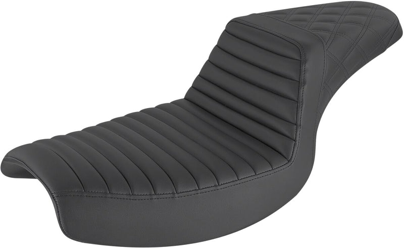 Saddlemen Step-up Seat - Each, Saddlehyde™, 2-Up Seat - Black for Harley-Davidson FXR 1982-2000