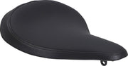 Drag Specialties Black Solar-Reflective Leather Large Smooth Spring Solo Seat w/Carpeted Bottom