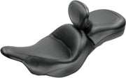 Mustang Vintage Wide Touring Seat With Driver Backrest Black One-Piece #79631