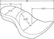 Drag Specialties Pillow Low Profile Touring Seat for Various Victory Motorcycles