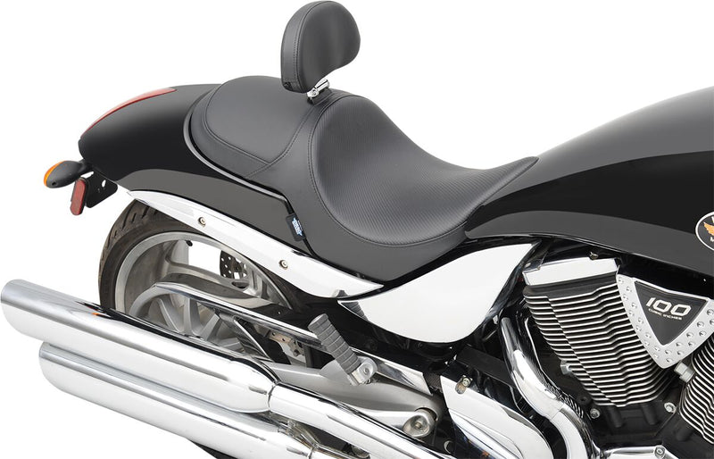 Drag Specialties Carbon Stitch Predator Seat for 2005-2014 Victory Hammer Motorcycles Black #0810-1583