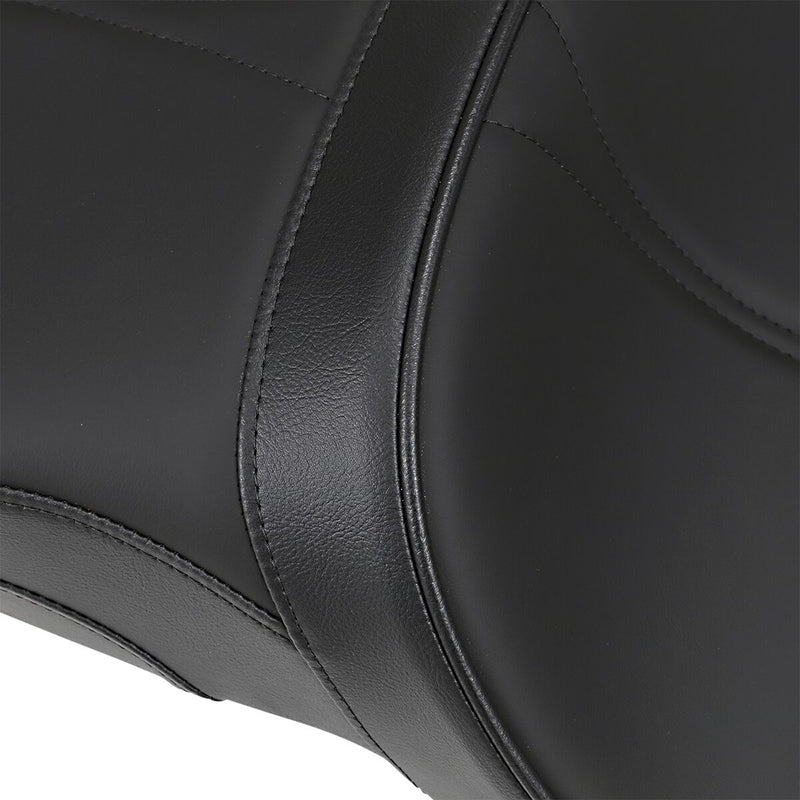 Drag Specialties Mild Stitch Low Profile Touring Seat w/Passenger Backrest for 2005-2014 Victory Hammer Motorcycles