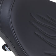 Drag Specialties Black Flame Stitch Predator Seat for Various Victory Motorcycles