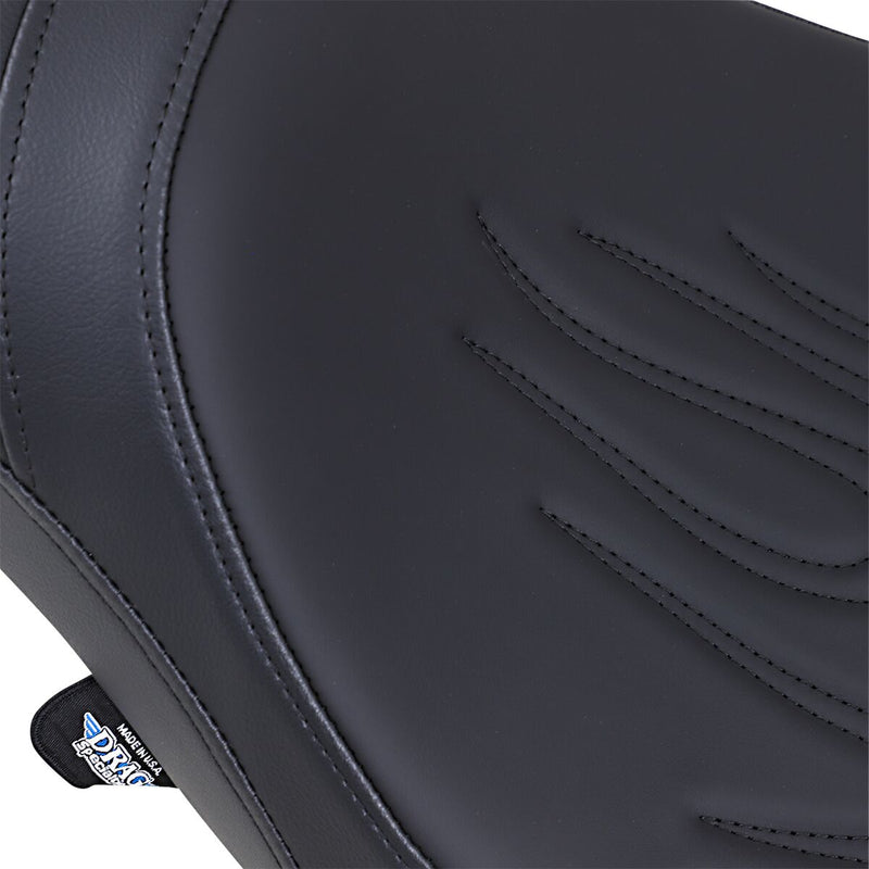 Drag Specialties Black Flame Stitch Predator Seat for Various Victory Motorcycles