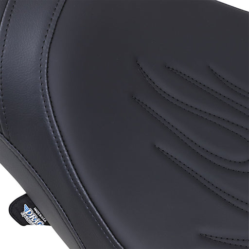 Drag Specialties Black Flame Stitch Predator Seat for Various Victory Motorcycles