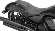 Drag Specialties Black Flame Stitch Predator Seat for Various Victory Motorcycles #0810-1597