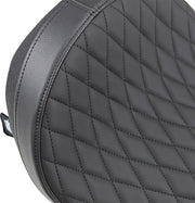 Drag Specialties Black Diamond Stitch Low-Profile Solo Seat for Various Victory Motorcycles