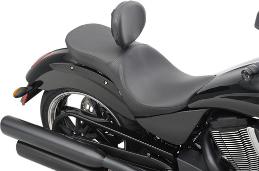 Drag Specialties Black Smooth Low-Profile Touring Seat for Various Victory Motorcycles