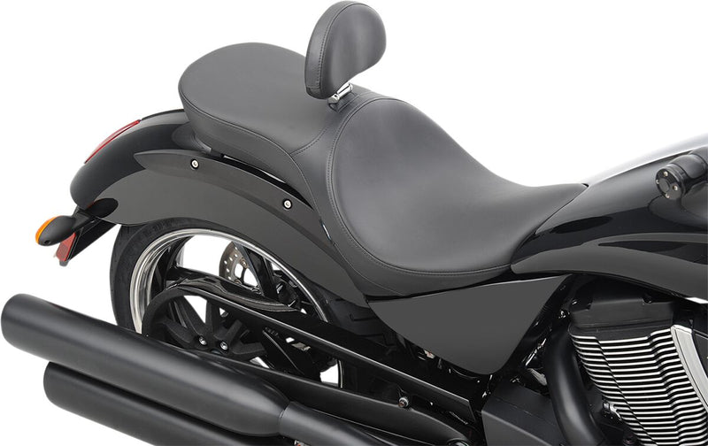 Drag Specialties Black Smooth Low-Profile Touring Seat for Various Victory Motorcycles #0810-1605