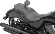 Drag Specialties Black Smooth Low-Profile Touring Seat for Various Victory Motorcycles