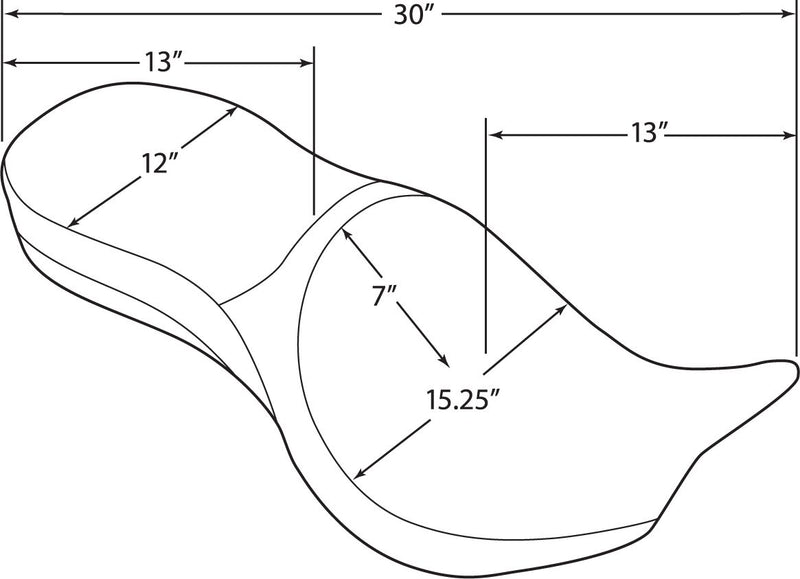 Drag Specialties Black Smooth Low-Profile Touring Seat for Various Victory Motorcycles #0810-1605