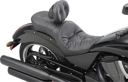 Drag Specialties Black Pillow-Style Low-Profile Touring Seat for Various Victory Motorcycles
