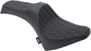 Drag Specialties Black Predator III Double Diamond Stitch Vinyl Seat w/Black Thread for 2016-2021 Indian Scout Motorcycles