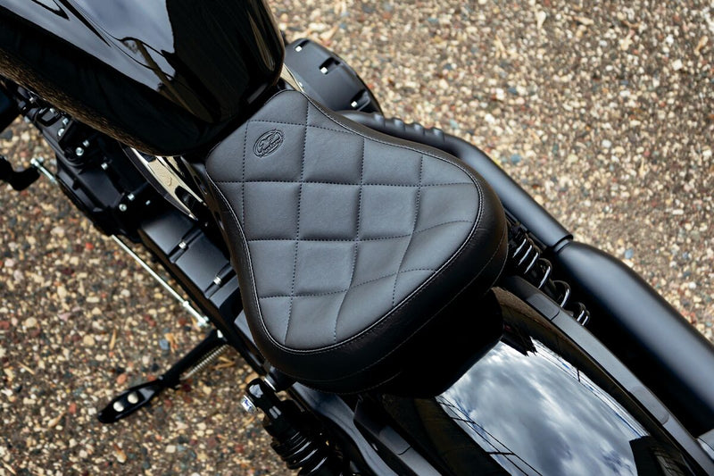 Mustang Solo Touring Seat Black Solo Seat Vinyl #76842
