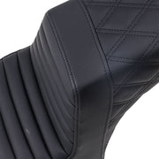 Saddlemen Black Rear Lattice Stitch Tuck N Roll Seat for 2018-2024 Indian Scout Motorcycles Black Fitment INDIAN #I18-33-176