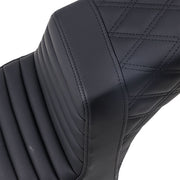 Saddlemen Black Rear Lattice Stitch Tuck N Roll Seat for 2018-2024 Indian Scout Motorcycles Black Fitment INDIAN #I18-33-176