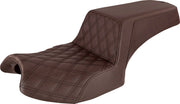 Saddlemen Brown Front-Lattice Stitch Step Up Seat for 2020-2026 Indian Challenger Motorcycles #I20-06-172BR