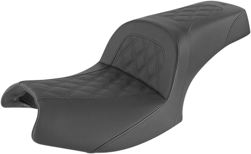 Saddlemen Black Slim Lattice Stitched Seat for 2020-2026 Indian Challenger Motorcycles #I20-06-162