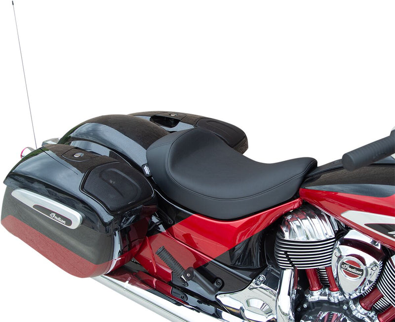 Drag Specialties Black Smooth Solo Seat (lowered) for Various Indian Motorcycles