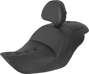 Saddlemen Black Roadsofa PT Seat w/Drivers Backrest for 2013-2017 Honda GL1800B2 Gold Wing F6B Deluxe and 2013-2016 Honda GL1800B Gold Wing F6B Motorcycles