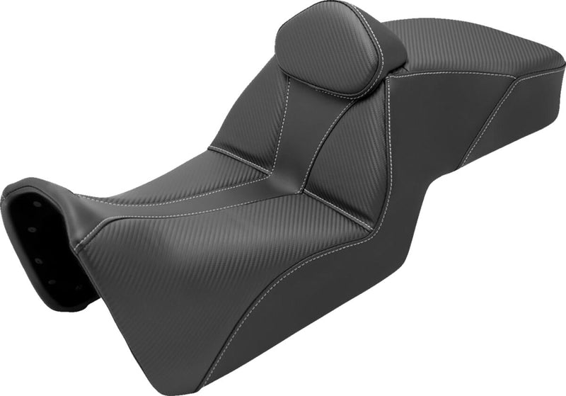 Saddlemen Adventure Tour Seat - Each, 2-Up Seat, Allante Channel - Black for Harley-Davidson Pan America 2021-2026