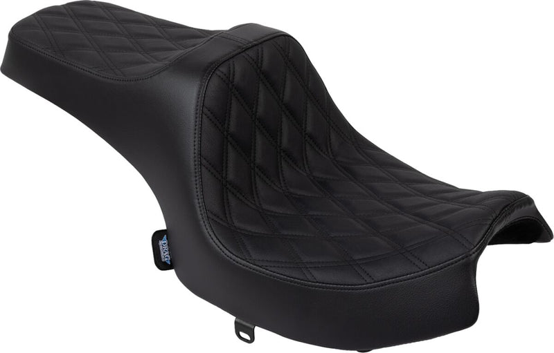 Drag Specialties Seats Predator III Seat for 2020-2025 INDIAN CHALLENGER Black 2-Up Seat Vinyl #4718B