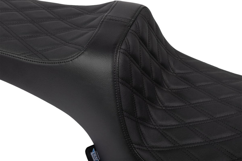 Drag Specialties Seats Predator III Seat for 2020-2025 INDIAN CHALLENGER Black 2-Up Seat Vinyl #4718B