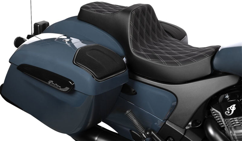 Drag Specialties Seats Predator III Seat for 2020-2026 INDIAN Black 2-Up Seat Vinyl #4720C