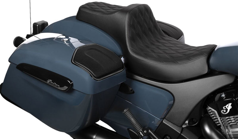 Drag Specialties Seats Predator III Seat for 2020-2026 INDIAN Black 2-Up Seat Leather Vinyl Each