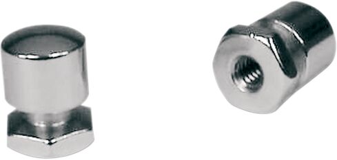 Mustang Chrome Seat Bolts and Mounting Nuts Solo Seat Pair #78032