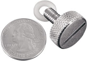 Mustang Quarter Turn™ Seat Thumb Screw Kit Thumbscrew Kit Chrome Nylon Steel #78043