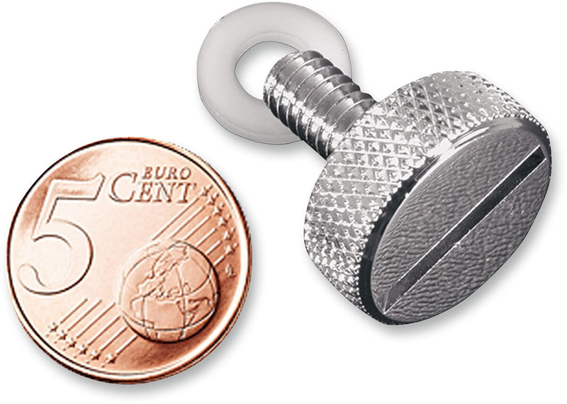 Mustang Quarter Turn™ Seat Thumb Screw Kit Thumbscrew Kit Chrome Nylon Steel