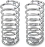 Drag Specialties Seat Springs Chrome Silver Conical Steel Pair