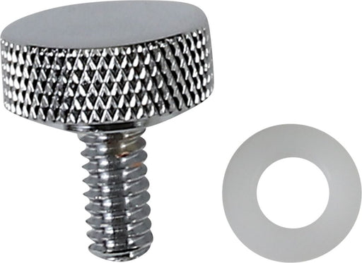 Drag Specialties Seat Knob Kit Chrome Silver Smooth Steel