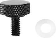 Drag Specialties Seat Knob Kit Black Smooth Steel