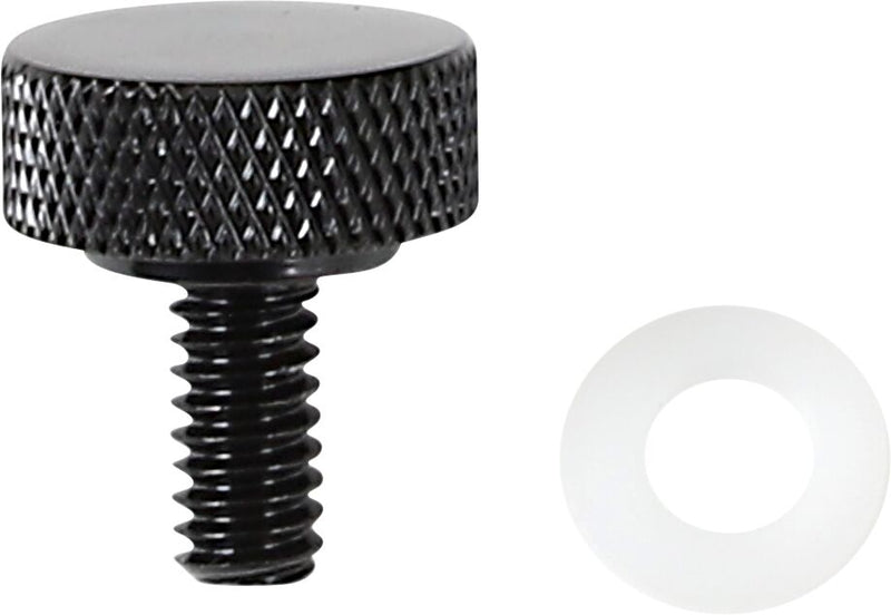 Drag Specialties Seat Knob Kit Black Smooth Steel