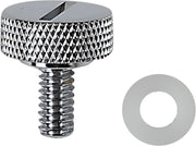 Drag Specialties Seat Knob Kit Chrome Silver Slotted Steel