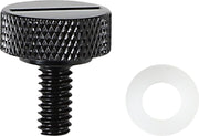 Drag Specialties Seat Knob Kit Black Slotted Steel