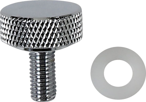 Drag Specialties Seat Knob Kit Chrome Silver Smooth Steel