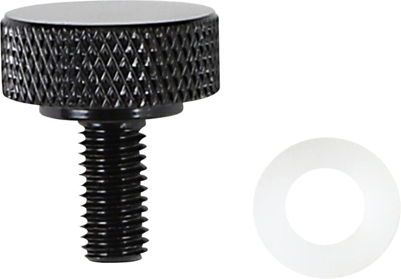 Drag Specialties Seat Knob Kit Black Smooth Steel