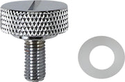 Drag Specialties Seat Knob Kit Chrome Silver Slotted Steel