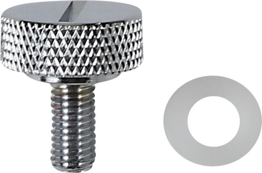 Drag Specialties Seat Knob Kit Chrome Silver Slotted Steel