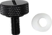 Drag Specialties Seat Knob Kit Black Slotted Steel