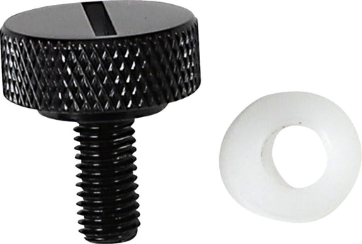 Drag Specialties Seat Knob Kit Black Slotted Steel