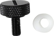 Drag Specialties Seat Knob Kit Black Slotted Steel