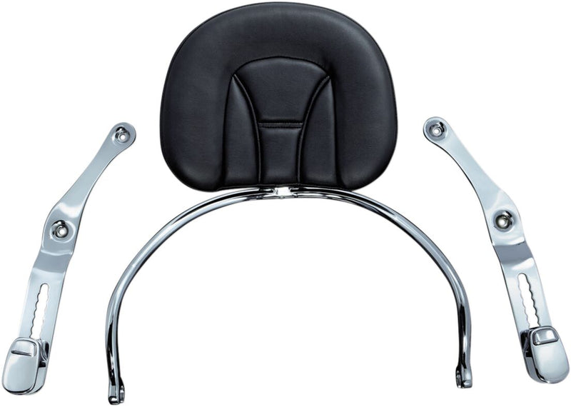 Kuryakyn Revolution Driver Backrest Black Chrome Steel #KUR8930