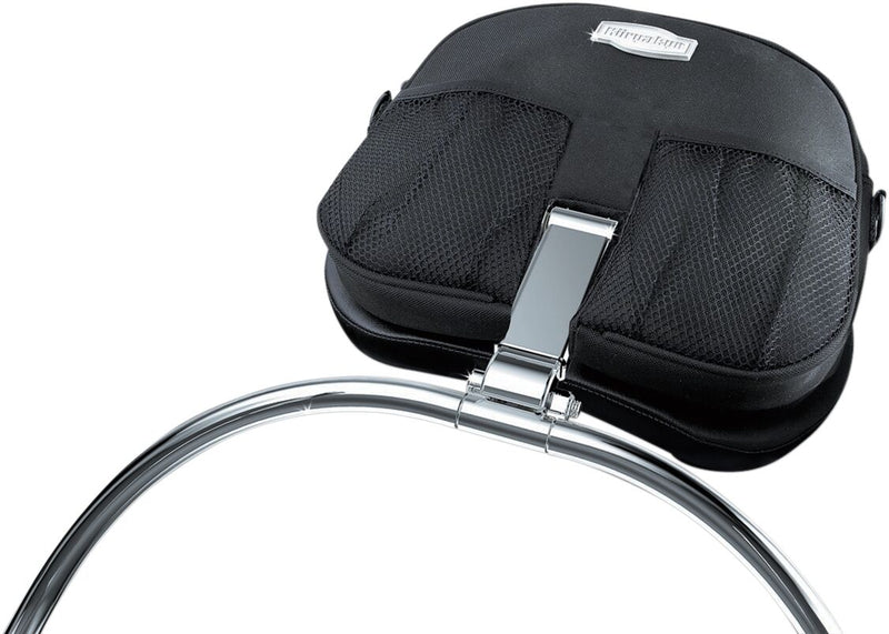 Kuryakyn Revolution Driver Backrest Black Chrome Steel Each