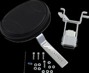 Kuryakyn Plug-N-Go Driver's Backrest Black Chrome Leather Each