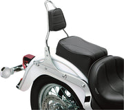 Drag Specialties Horizontal Stitch Tapered Backrest Pad for Round Sissy Bar