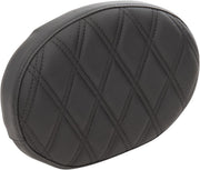 Drag Specialties Double Diamond Oval Sissy Bar Pad w/Black Thread